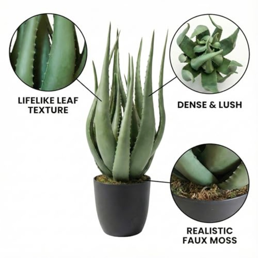 Large Potted Artificial Aloe V - Aloe Vera Pot 评论和价格