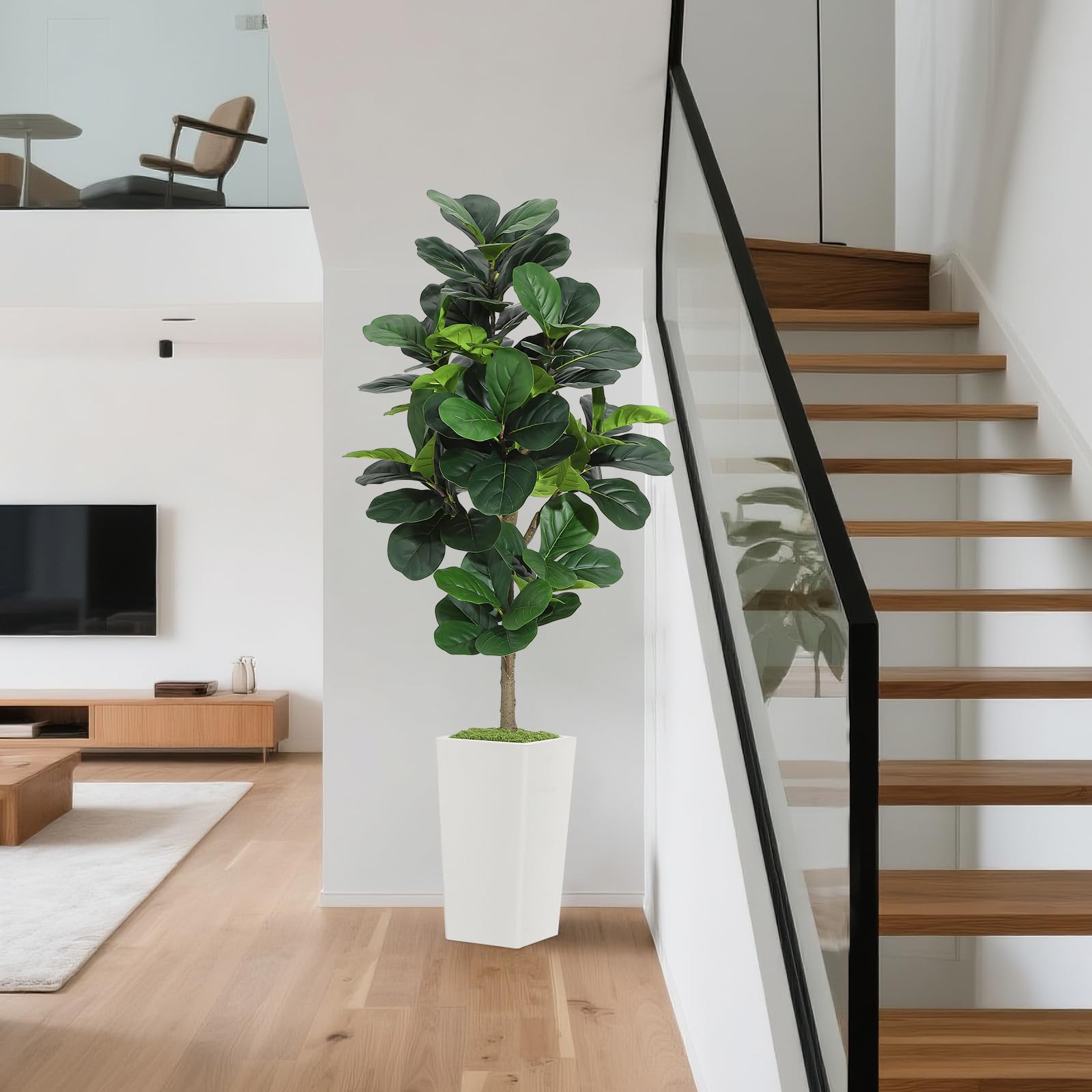 Artificial Fiddle Leaf Fig Tre - Ficus Lyrata Tree 评论和价格