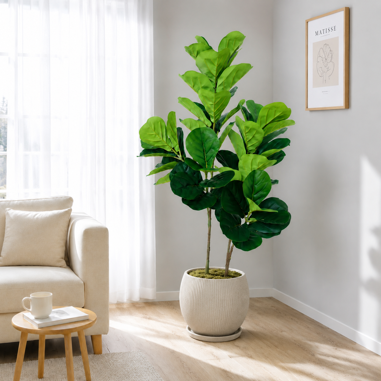130cm/4.3ft Artificial Ficus L - Ficus Lyrata Tree 评论和价格