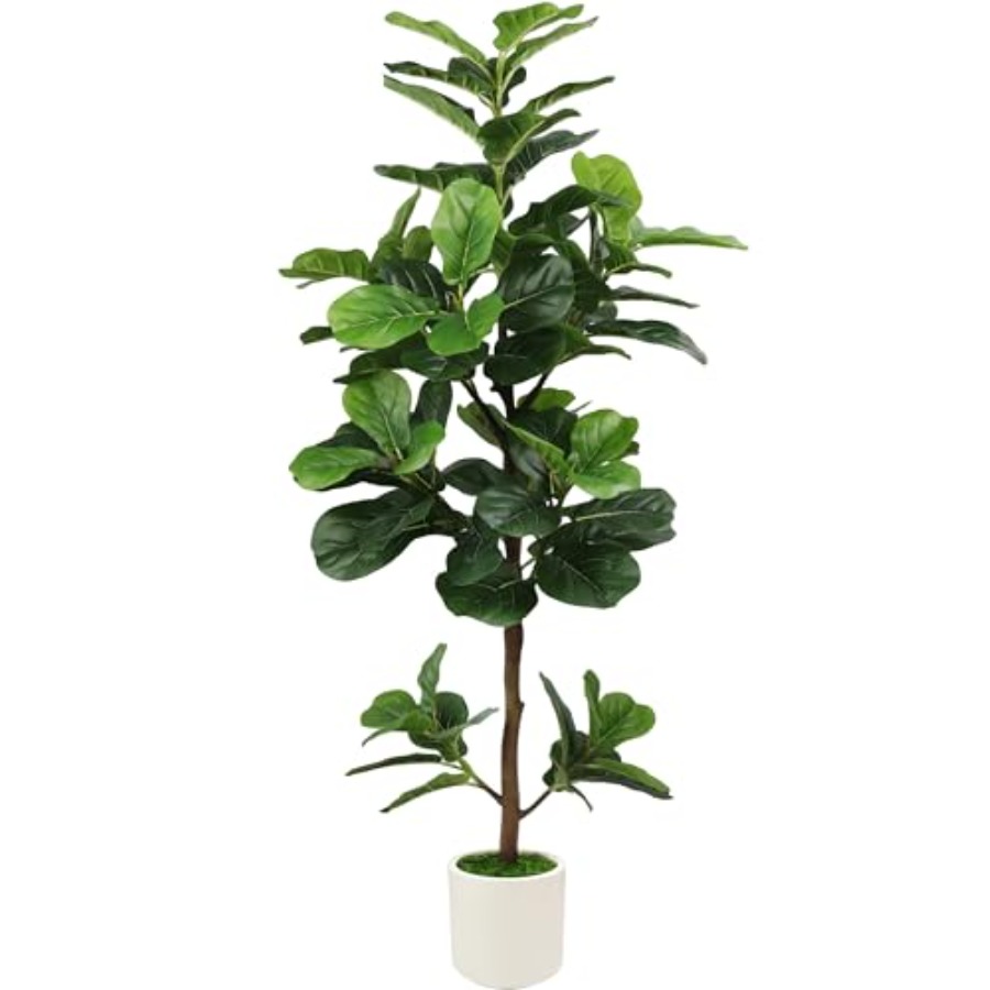 5Feet Artificial Fiddle Leaf F - Ficus Lyrata Tree 评论和价格