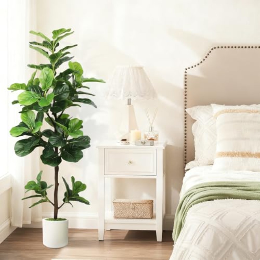 5Feet Artificial Fiddle Leaf F - Ficus Lyrata Tree 评论和价格